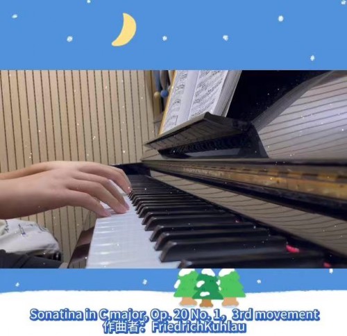 #夾子古典鋼琴學生日常分享   今日由夾子學員Michael給大家帶來嘅歌曲係《Sonatina in C major, Op. 20 No. 1，3rd movement》